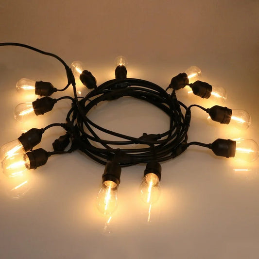 Aura Outdoor Festoon String Lights - 5 Meters, 10 LED Bulbs (3000K Warm White) Aura Lighting