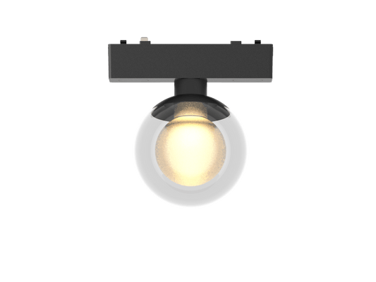 Ball Light Black 4000K DC48V 320° 6W D80*H115mm - Magnetic Track LED Light - Aura Lighting - Azar Group