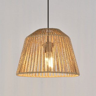 AURA Woven Paper Rope Bell Pendant Light - 23cm Aura Lighting