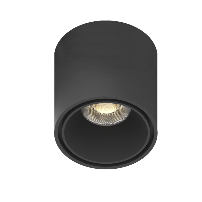 Circular Spotlights Black 4000K DC48V 24° 6W D62xH62 - Magnetic Track LED Light - Aura Lighting - Azar Group