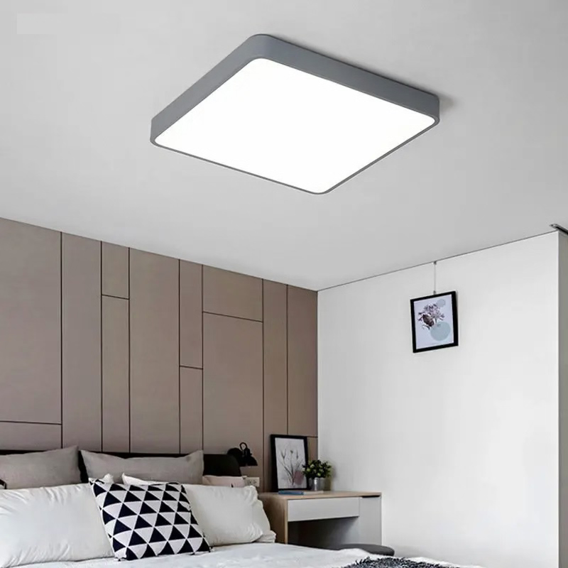 Grey Macaron LED 100W Square 50x50 Ceiling Light 4000K