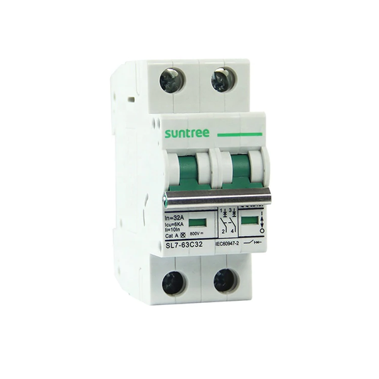 Suntree DC Breaker 2 Poles 550V 16A to 63A