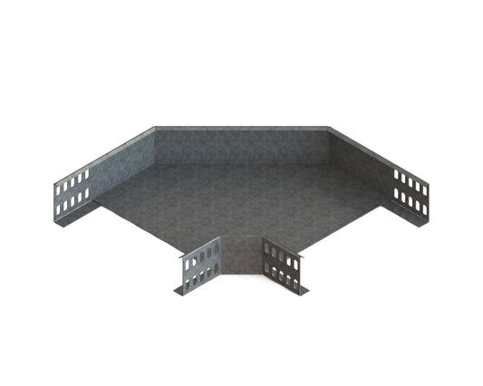 90° Horizontal Bend of Cable Trunking Tray H:50MM W:100MM T:1.0MM Pre-Galvanized