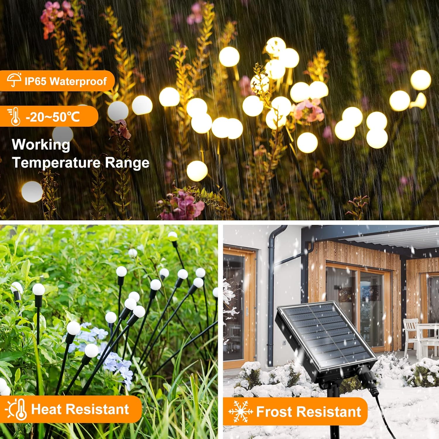 Firefly 8 LED Outdoor Solar Garden Lights - Summer Lighting Collection - Aura Lighting - Azar Group