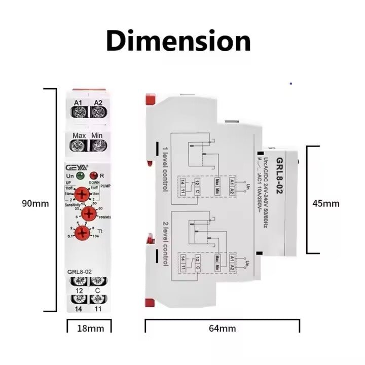 GEYA GRL8 - 02 Level Control Relay - GEYA - Azar Group