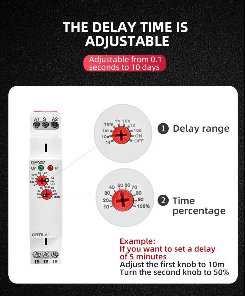 GEYA GRT8 - A1 Single Function Time Relay - GEYA - Azar Group