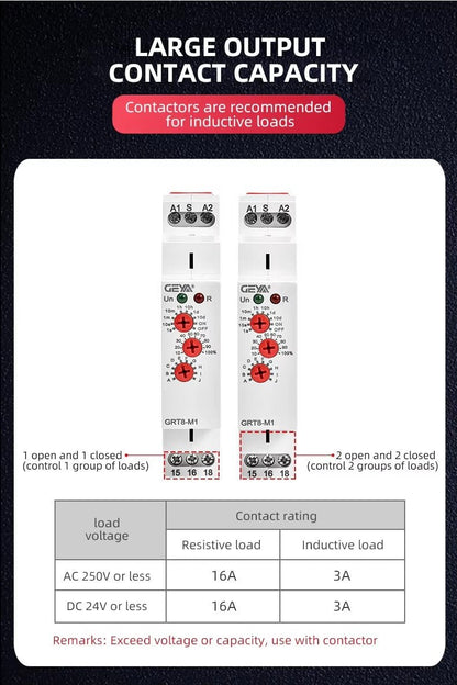 GEYA GRT8 - M1 Multifunction Time Relay - GEYA - Azar Group