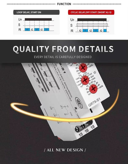 GEYA GRT8 - S1 Asymmetric Cycler Timer Relay - GEYA - Azar Group