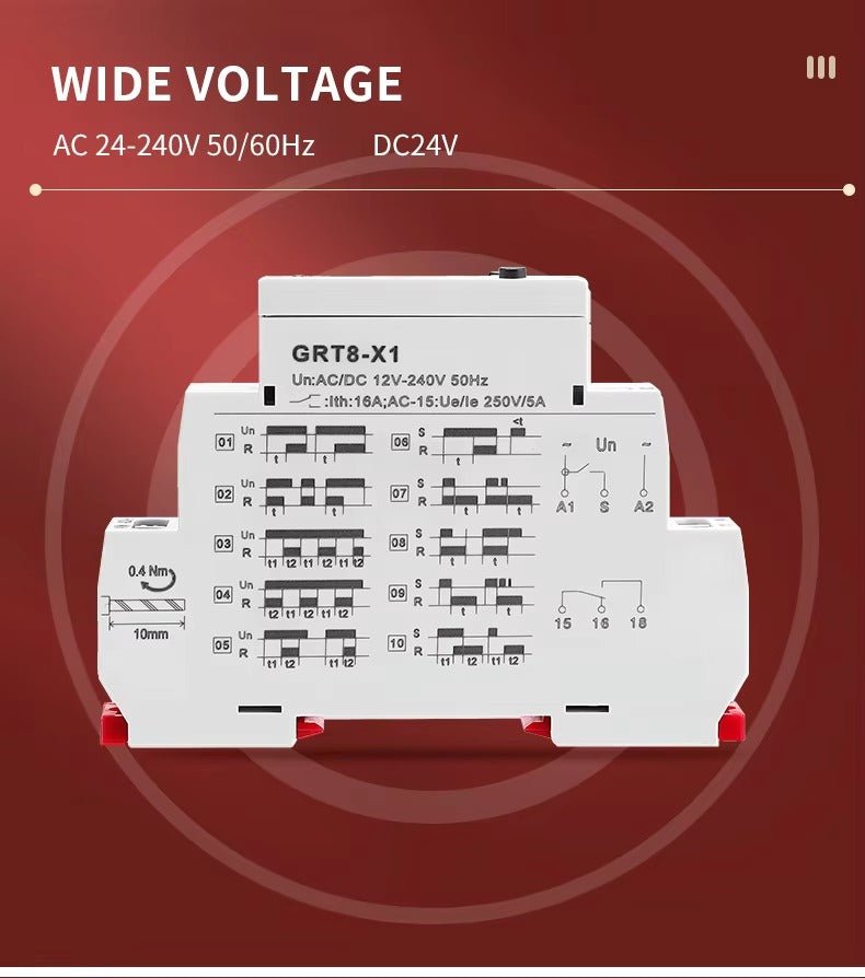 GEYA GRT8 - X1 Multifunctional Digital Display Time Relay - GEYA - Azar Group