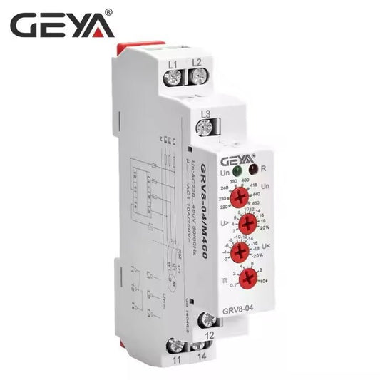 GEYA GRV8 - 04 3 Phase Voltage Relay M460 - GEYA - Azar Group