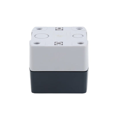 GOB - 1A - GW High Quality One Hole Grey Cover White Base Push Button Control Box - Control Switches - V.E.M. - Azar Group
