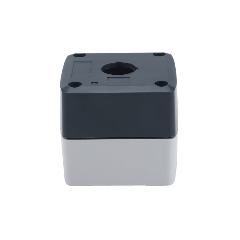 GOB - 1A - GW High Quality One Hole Grey Cover White Base Push Button Control Box - Control Switches - V.E.M. - Azar Group