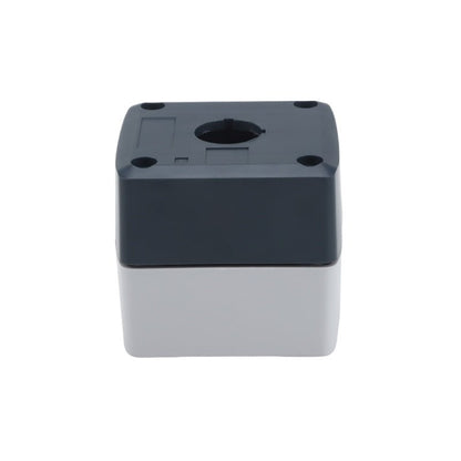 GOB - 1A - GW High Quality One Hole Grey Cover White Base Push Button Control Box - Control Switches - V.E.M. - Azar Group