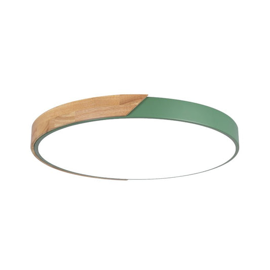 Green + Wood Macaron LED 50CM 100W Ceiling Light 4000K - Aura Lighting - Azar Group