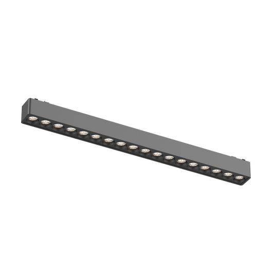 Grille Light 18T Black 4000K DC48V 24° 18W L338*W26*H24mm - Magnetic Track LED Light - Aura Lighting - Azar Group
