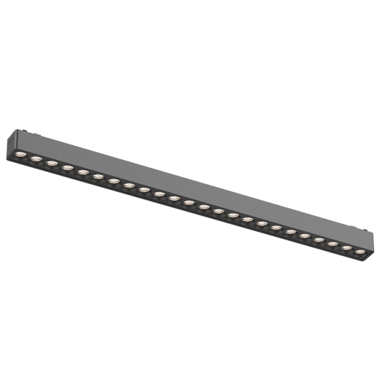 Grille Light 24T Black 4000K DC48V 24° 24W L445*W26*H24mm - Magnetic Track LED Light - Aura Lighting - Azar Group