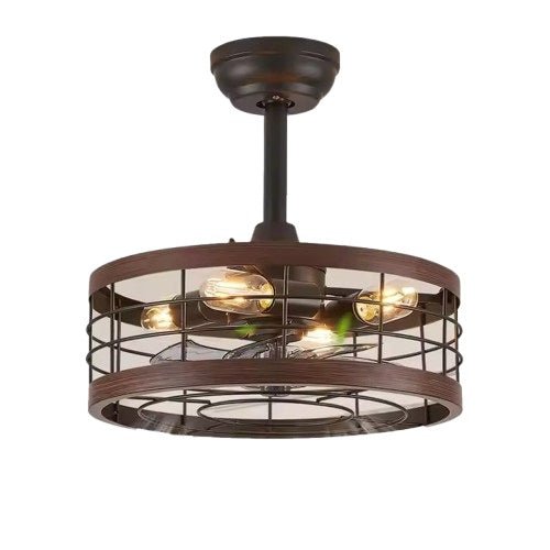 GS - W02 - 50 50CM Industrial Farmhouse Ceiling Fan with Light - Ceiling Fan with Light - Aura Lighting - Azar Group