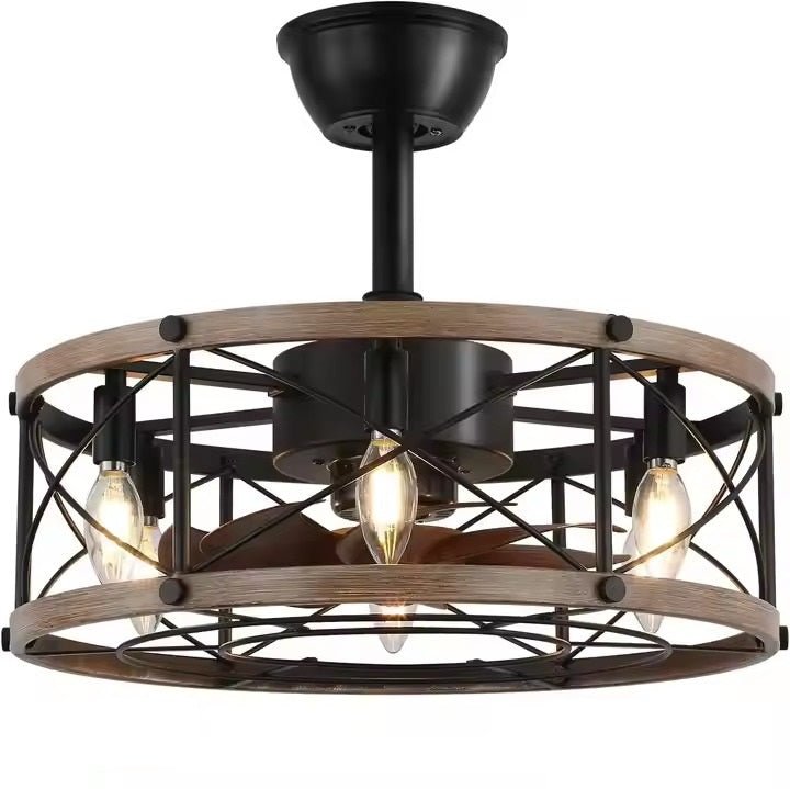 GS - W02 - 51 51cm Industrial Farmhouse Ceiling Fan with Light - Ceiling Fan with Light - Aura Lighting - Azar Group