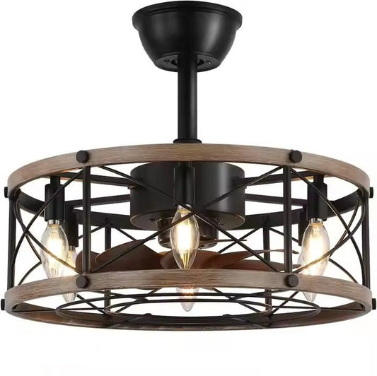 GS - W02 - 51 51cm Industrial Farmhouse Ceiling Fan with Light - Ceiling Fan with Light - Aura Lighting - Azar Group