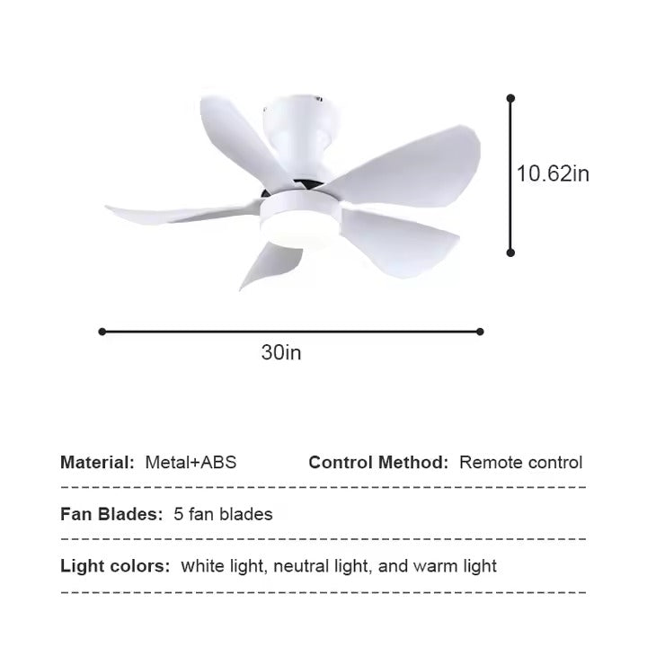 GS2252 29 - Inch Modern Ceiling Fan with LED Light - Ceiling Fan with Light - Aura Lighting - Azar Group
