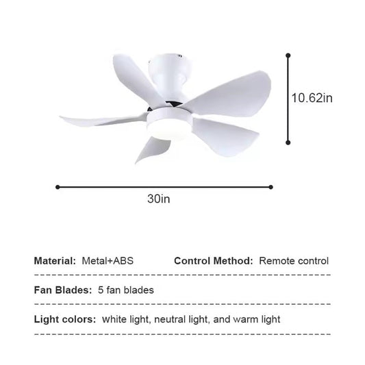 GS2252 29 - Inch Modern Ceiling Fan with LED Light - Ceiling Fan with Light - Aura Lighting - Azar Group