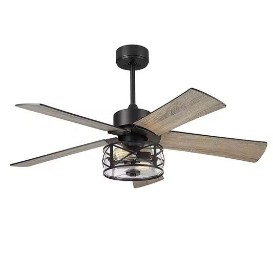 GS2357B - 3L 52 - Inch Industrial Farmhouse Ceiling Fan with Light - Ceiling Fan with Light - Aura Lighting - Azar Group