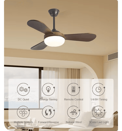 GS2393 29 - Inch Modern Ceiling Fan with LED Light - Ceiling Fan with Light - Aura Lighting - Azar Group