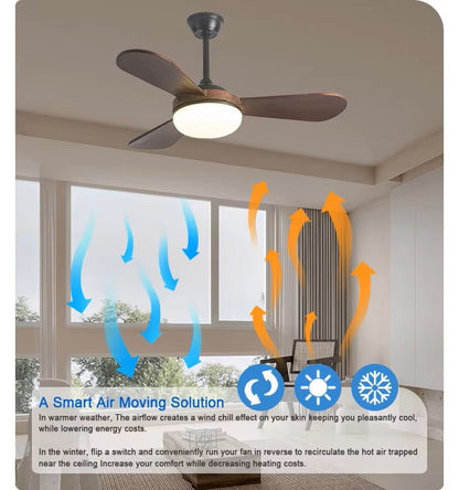 GS2393 29 - Inch Modern Ceiling Fan with LED Light - Ceiling Fan with Light - Aura Lighting - Azar Group