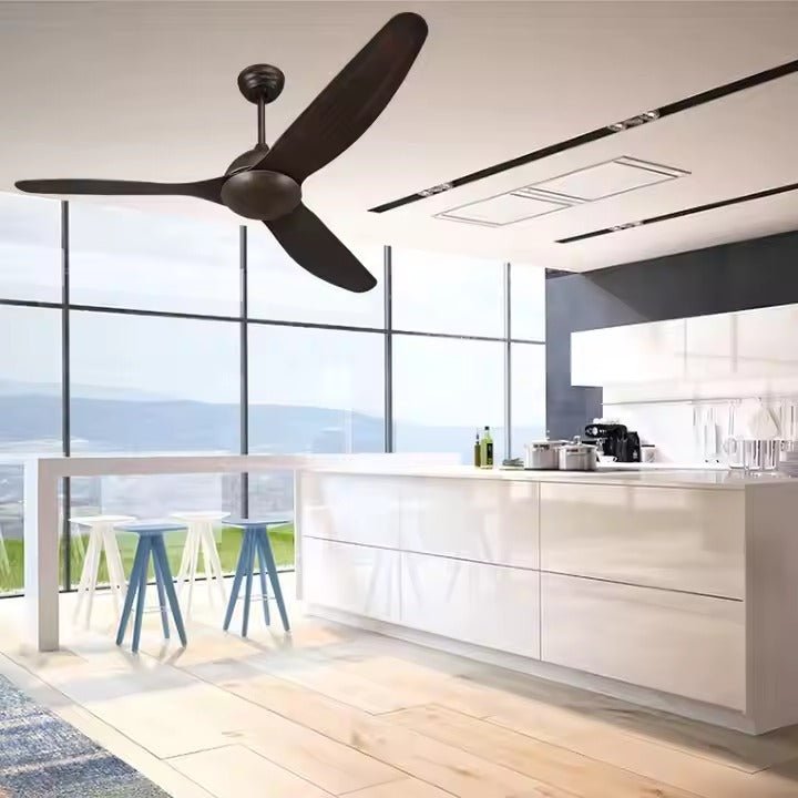 GS5030 52 - Inch Modern Ceiling Fan with Dark Wood Blades - Ceiling Fan with Light - Aura Lighting - Azar Group