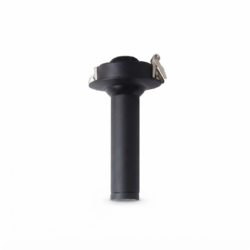 Aura Finger Light 12C021-H100MM 3000K black LED tube light on white background