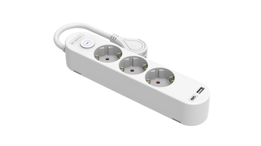 V.E.M. 3-Way Multiple Socket with USB – Power & Charging in One