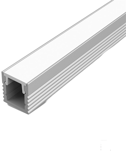Aura Aluminum Silver Profile 7.8×9mm Surface Mounted with Milky Cover
