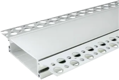 Aura Aluminum Silver Profile 30×10mm Trimless with Milky Cover