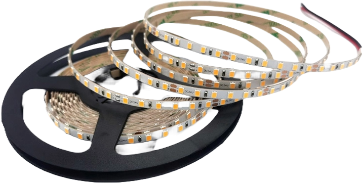 Aura LED Strip 2835 24V 120D 5MM 8W (10M/Roll, 5CM Cut, Dimmable)