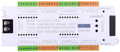 V2-STEP LED Stair Induction Controller System (Motion Sensor, 500W Capacity)