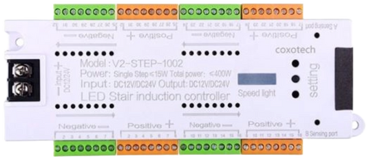 V2-STEP LED Stair Induction Controller System (Motion Sensor, 500W Capacity)
