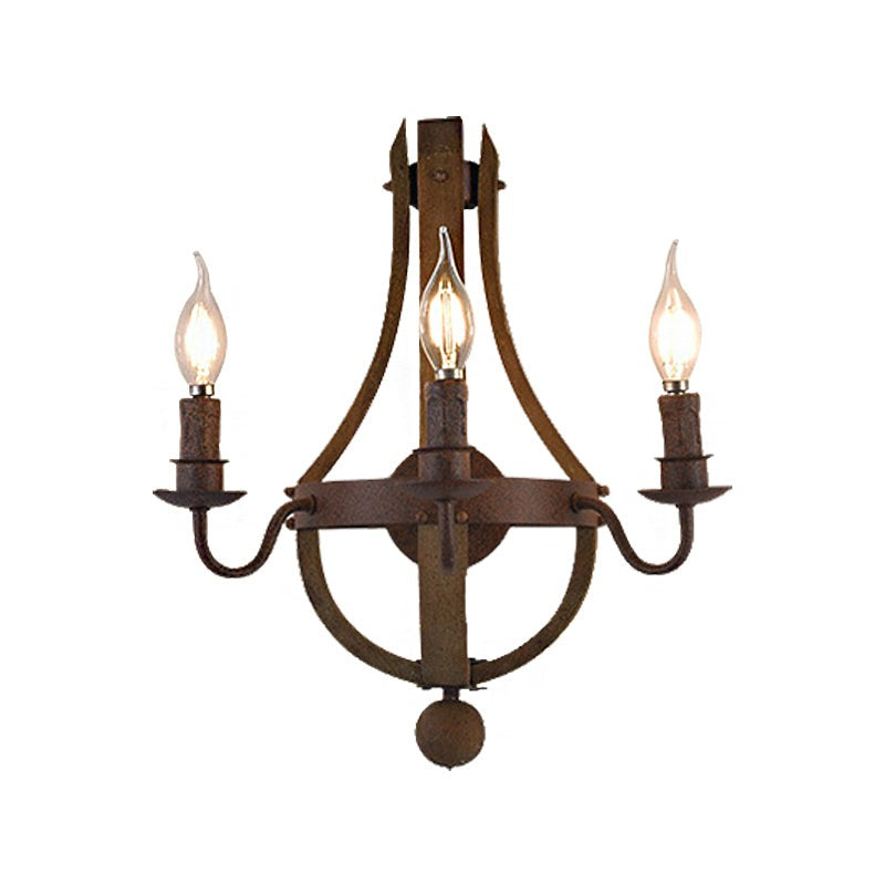 AUR-WL-SY88020-W3 Rustic Wine Barrel Stave Wall Sconce