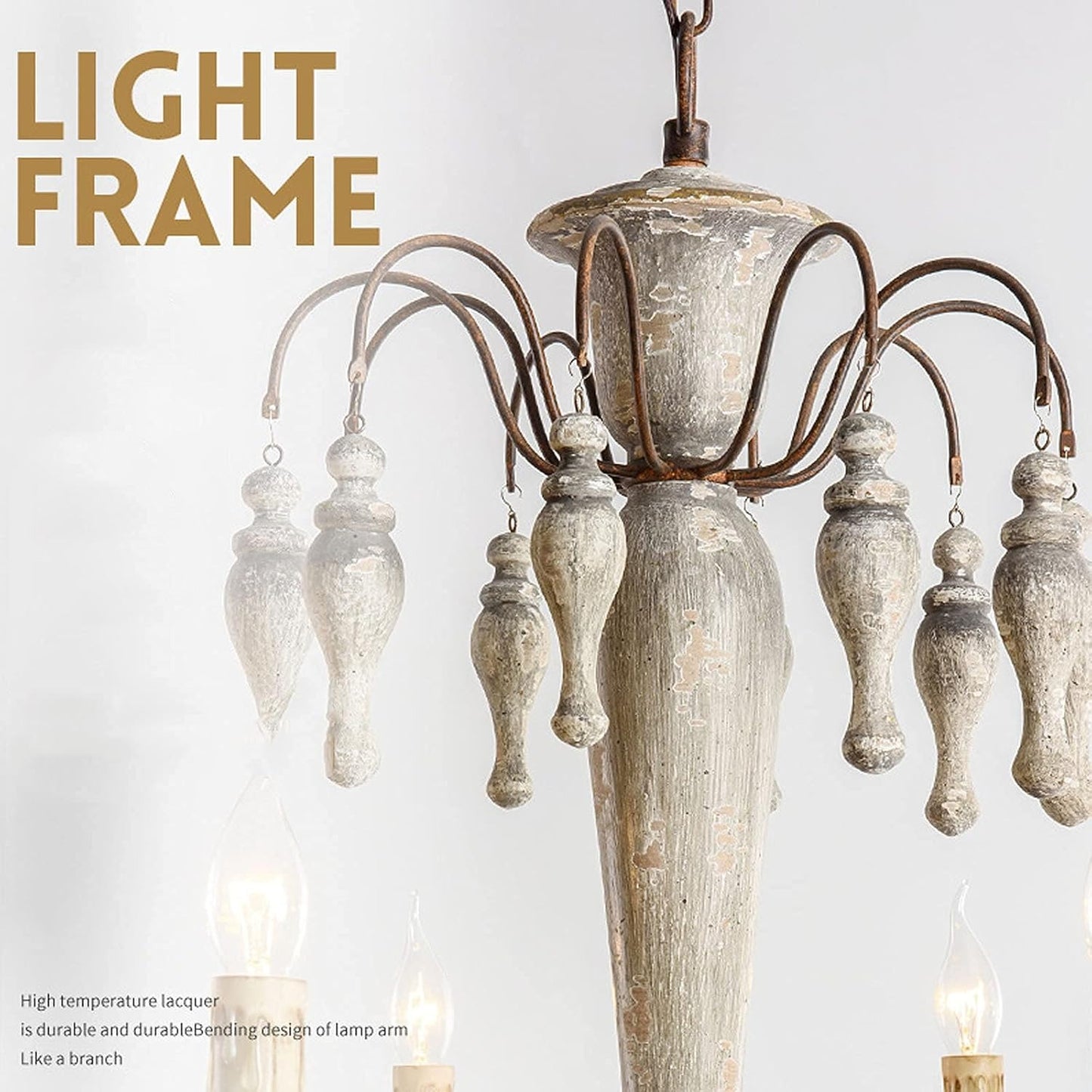 AUR-PEND-SY88090-8 Vintage-Inspired 8-Light Chandelier