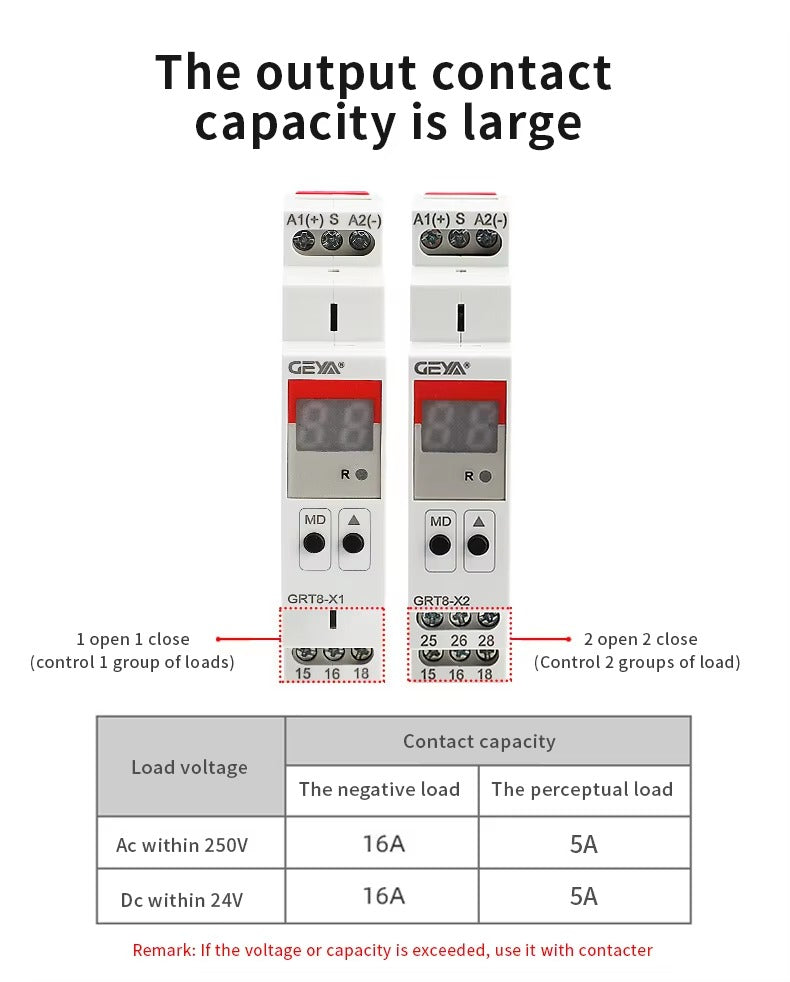 GEYA GRT8-X1 Multifunctional Digital Display Time Relay