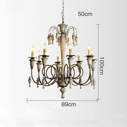 AUR-PEND-SY88090-8 Vintage-Inspired 8-Light Chandelier