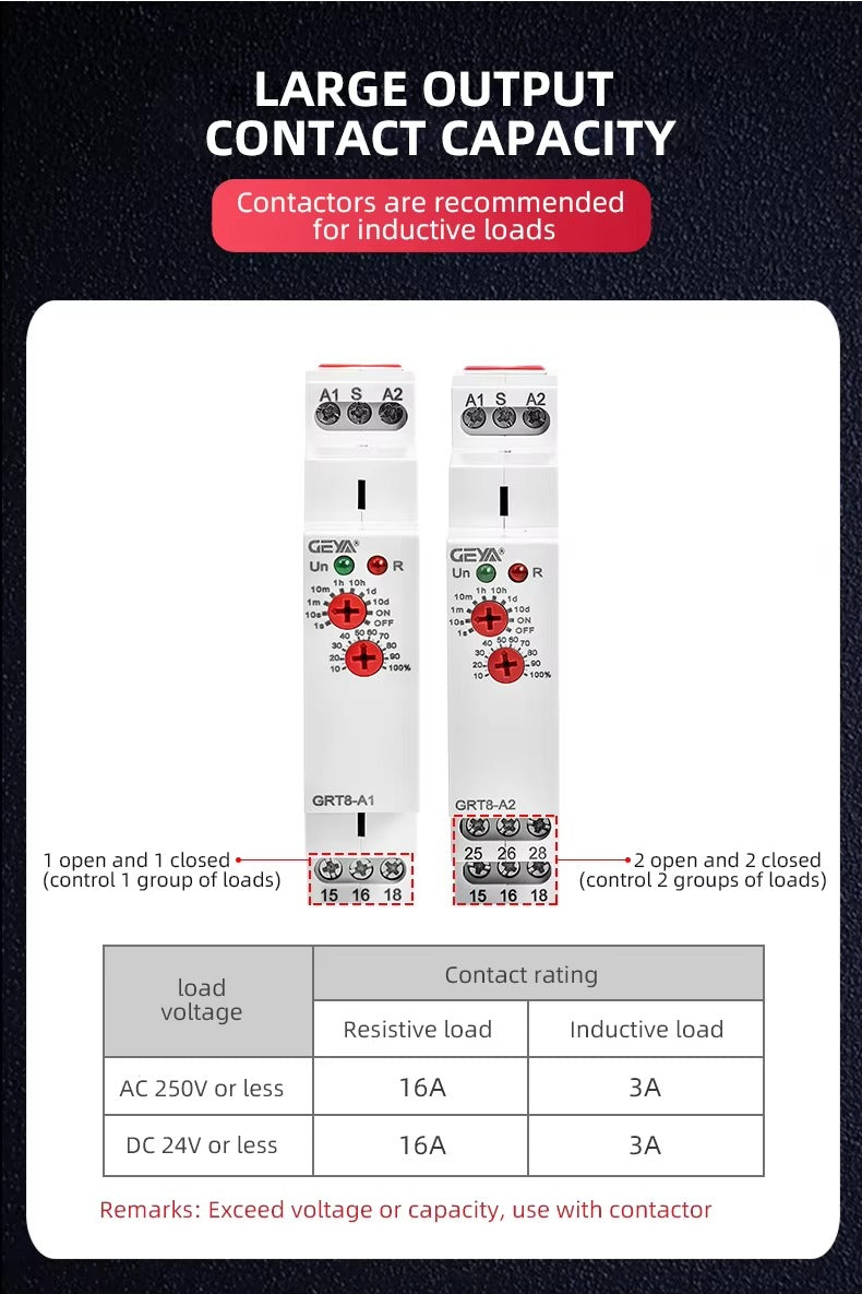 GEYA GRT8-A1 Single Function Time Relay