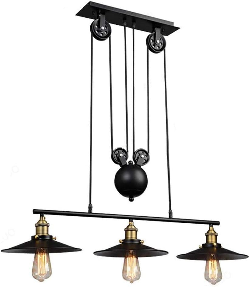 AUR-PEND-6048-3C Darleen 3-Light Black 42-inch Chandelier