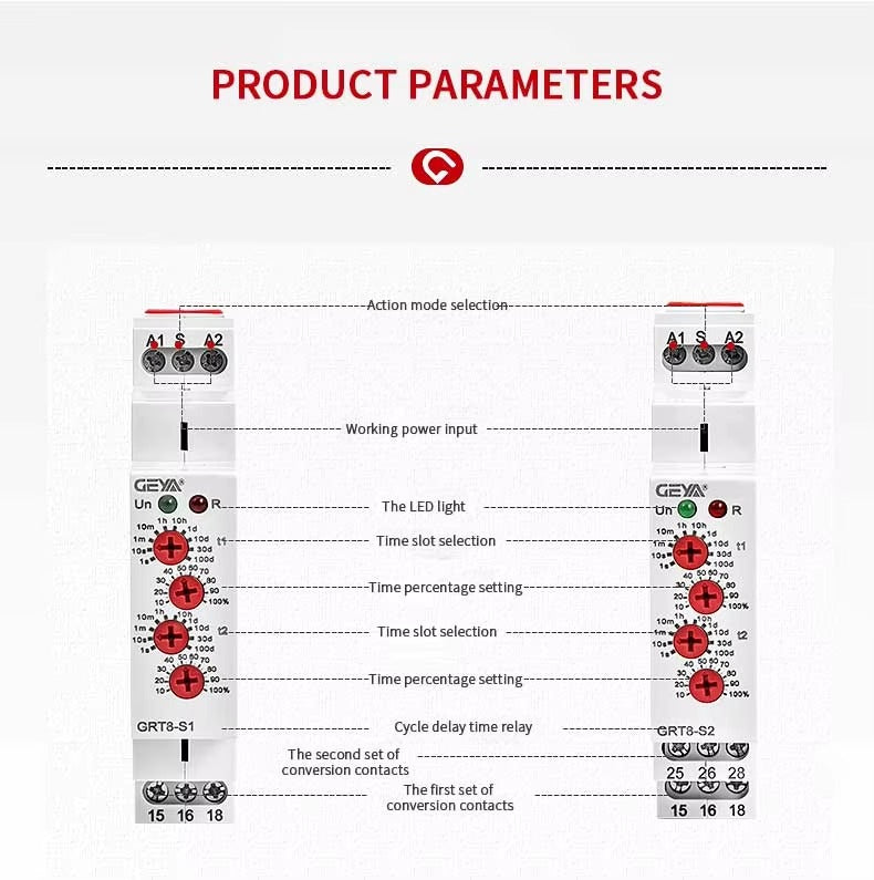 GEYA GRT8-S1 Asymmetric Cycler Timer Relay