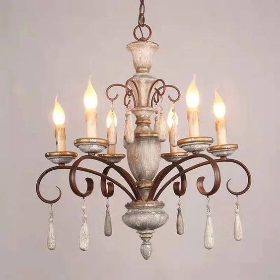 AUR-PEND-SY88121-6 Vintage-Inspired 6-Light Chandelier