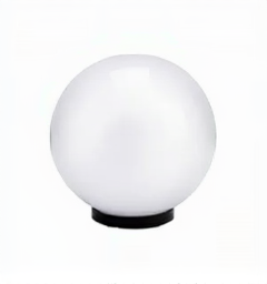 White spherical lamp on a black base