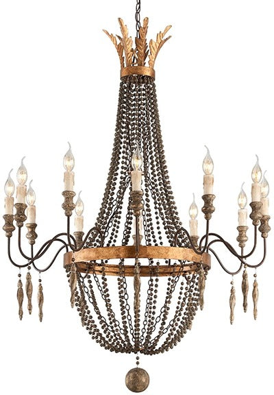 AUR-PEND-SY88050-D12 Troy Lighting Delacroix 12-Light Chandelier