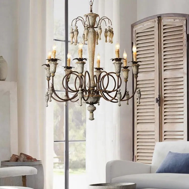 AUR-PEND-SY88090-8 Vintage-Inspired 8-Light Chandelier