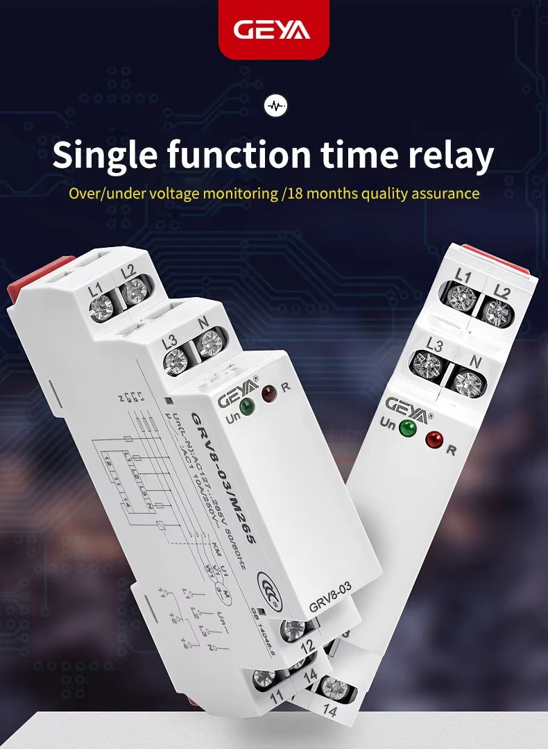 GEYA GRV8-03 3 Phase Voltage Relay