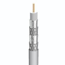 V.E.M. RG6 Coaxial Cable - 305m High-Shielding White Roll V.E.M.