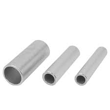 Three metal pipes of different lengths with